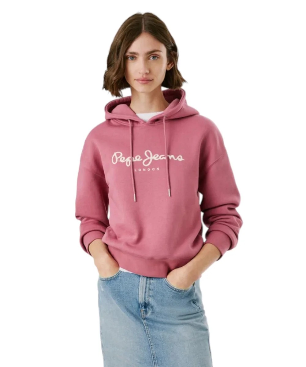 Pepe Jeans - Γυναικείο Φούτερ με κουκούλα Hoodie With Logo PL5800001-373 Ροζ