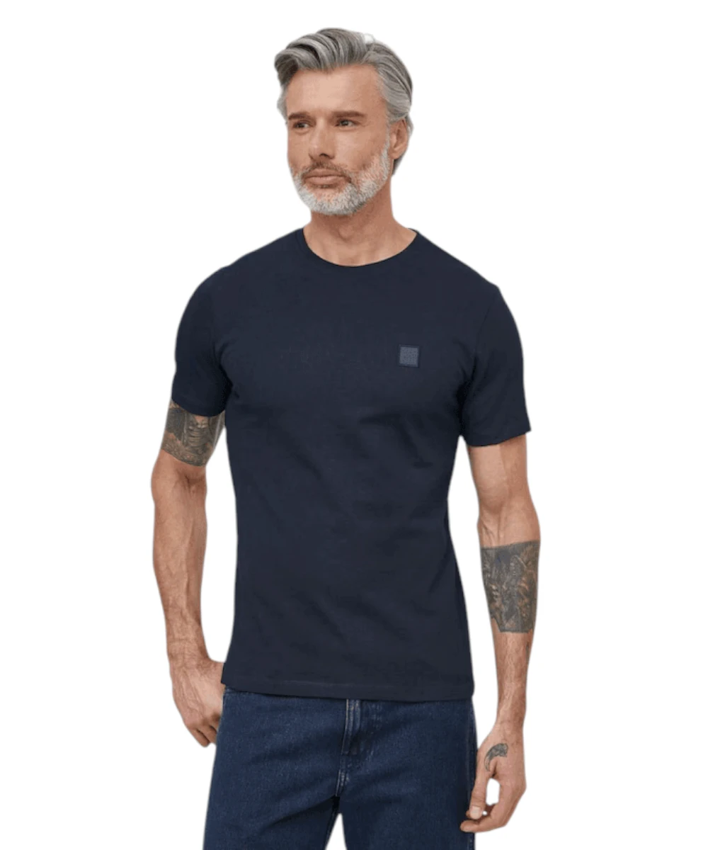 Hugo Boss - Ανδρικό T-shirt Orange San Jared-C Tales 50508584-404 Μπλε Σκούρο