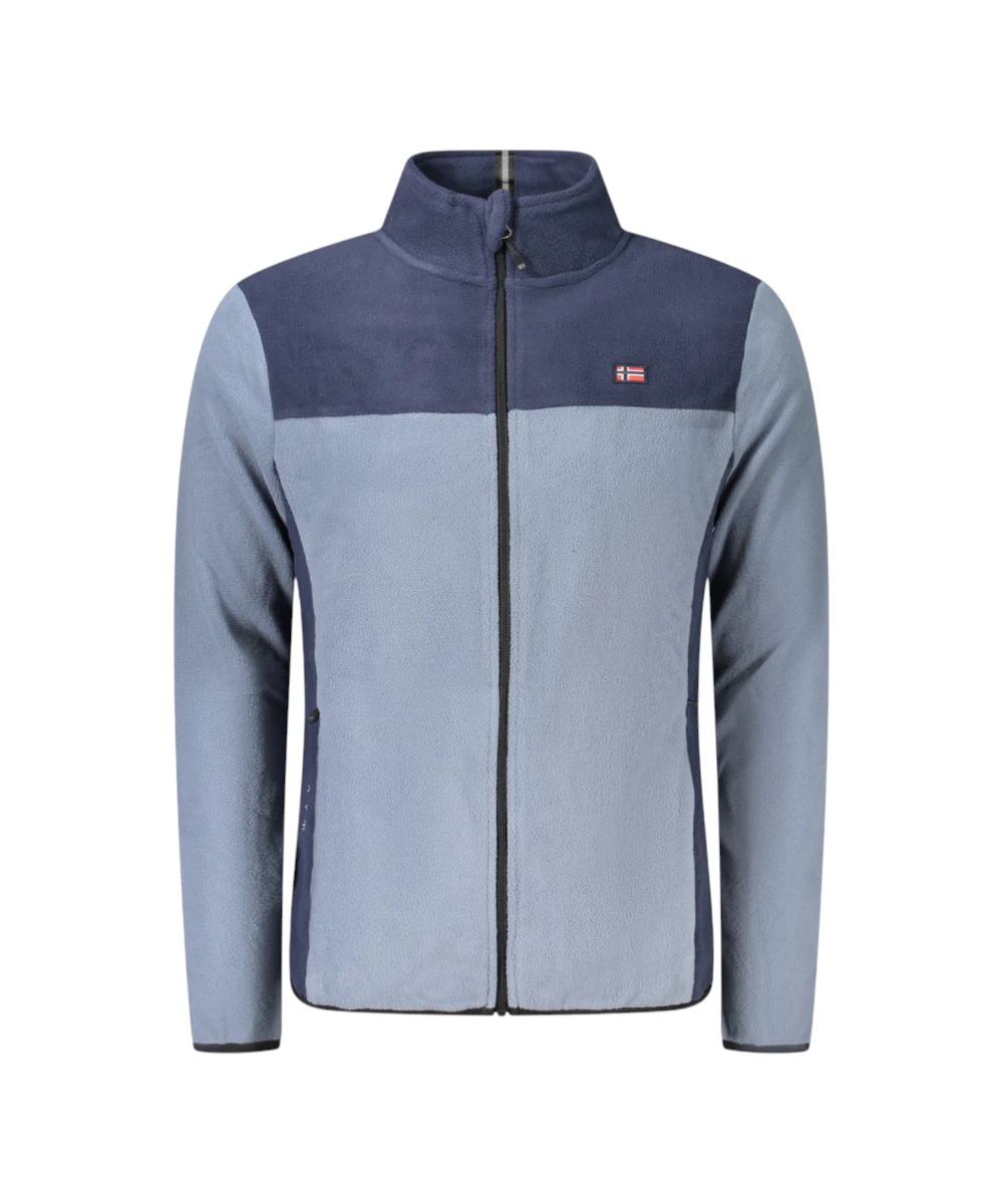 Scuola Nautica Italiana - Ανδρική Ζακέτα Φούτερ Fleece 849522-TYPHOO Γκρι Γαλάζιο