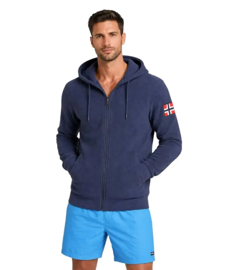 Scuola Nautica Italiana - Ανδρική Ζακέτα Φούτερ Fleece 849531-NAVY Μπλε Σκούρο