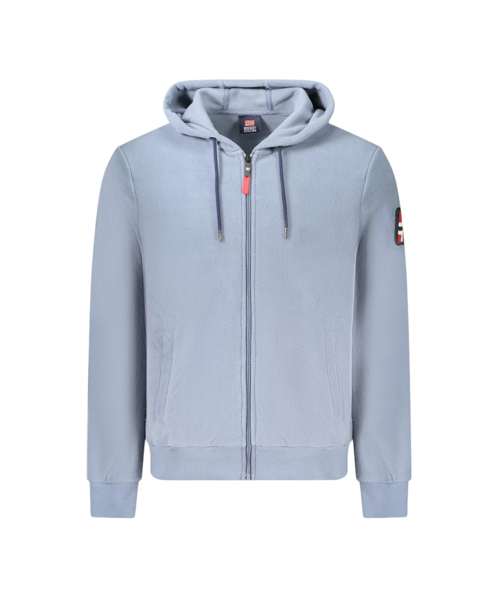 Scuola Nautica Italiana - Ανδρική Ζακέτα Φούτερ Fleece 849531-TYPHOO Γκρι Γαλάζιο