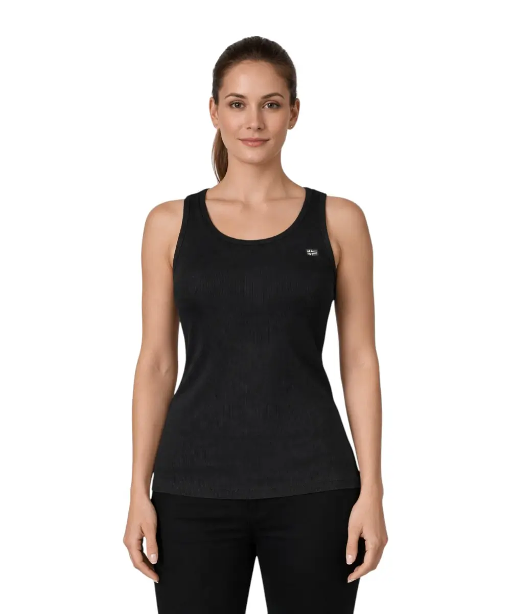 Scuola Nautica Italiana - Γυναικείο T-shirt Αμάνικο Rib 856220-BLACK Μαύρο