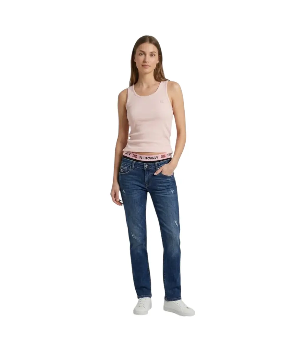 Scuola Nautica Italiana - Γυναικείο T-shirt Αμάνικο Rib 856220-CHARME Ροζ