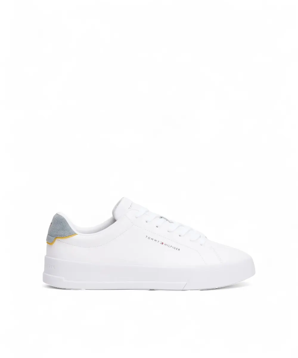 Tommy Hilfiger - Ανδρικά Sneakers Th Court Lth Detail Ess FM0FM05367-PN6 Λευκό