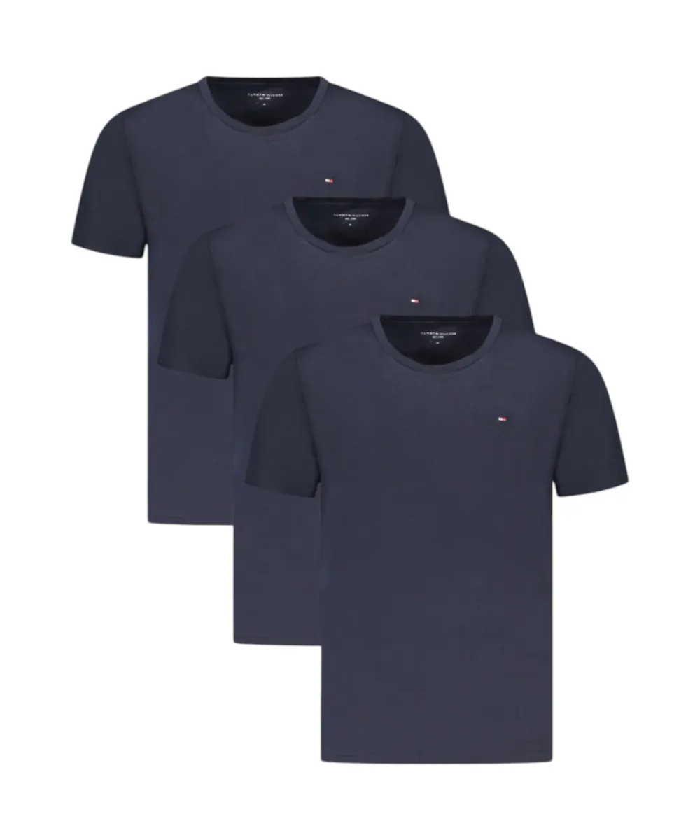 Tommy Hilfiger - Ανδρικές Φανέλες Κοντομάνικες 3Pack UM0UM03379-0WG Μπλε Σκούρο