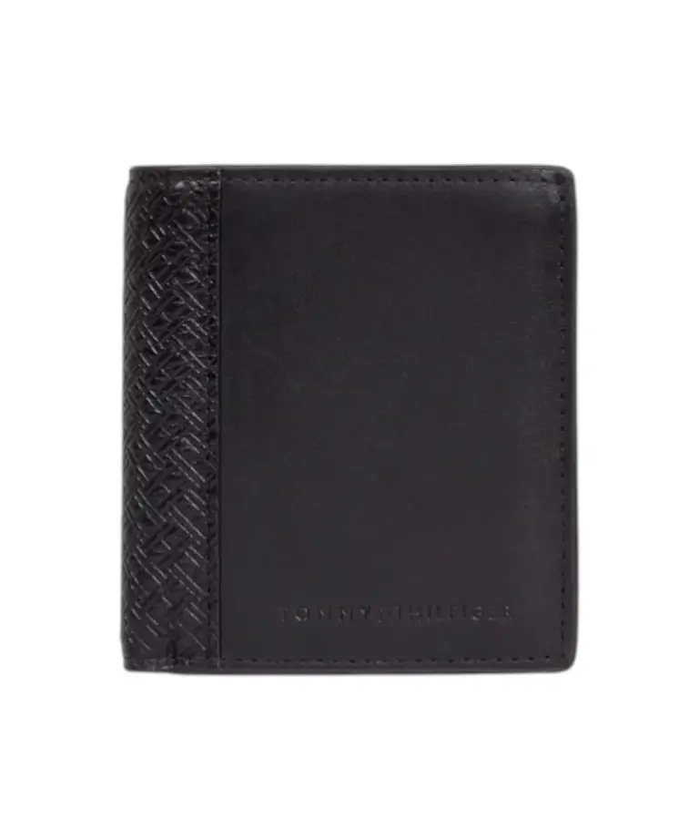 Tommy Hilfiger - Ανδρικό Δερμάτινο Πορτοφόλι Th Central Bifold AM0AM09280-BDS Μαύρο