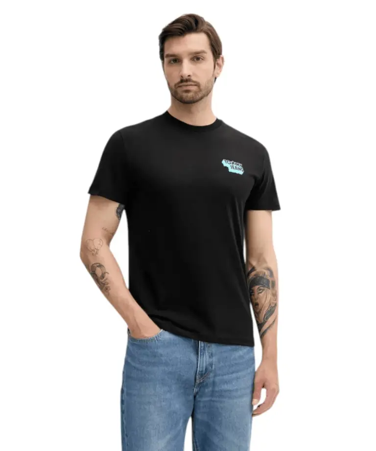 Tommy Hilfiger - Ανδρικό T-Shirt Stack Logo Tee C Neck Slim Fit DM0DM21539-BDS Μαύρο
