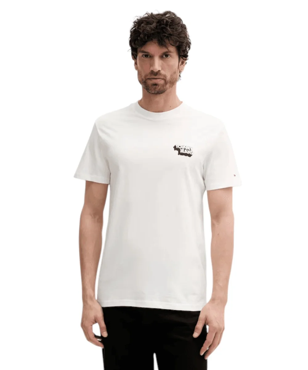 Tommy Hilfiger - Ανδρικό T-Shirt Stack Logo Tee C Neck Slim Fit DM0DM21539-YBL Λευκό