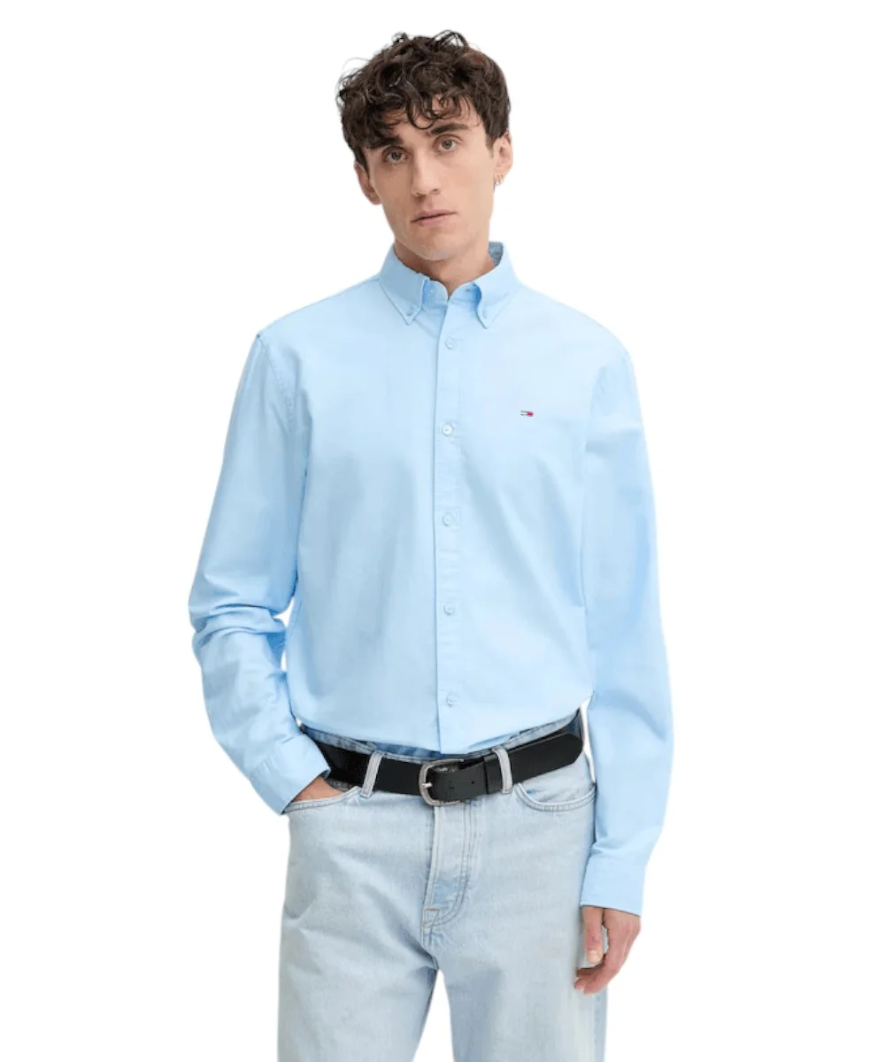 Tommy Hilfiger - Ανδρικό Πουκάμισο Oxford Shirt Regular Fit DM0DM21298-0GY Σιέλ