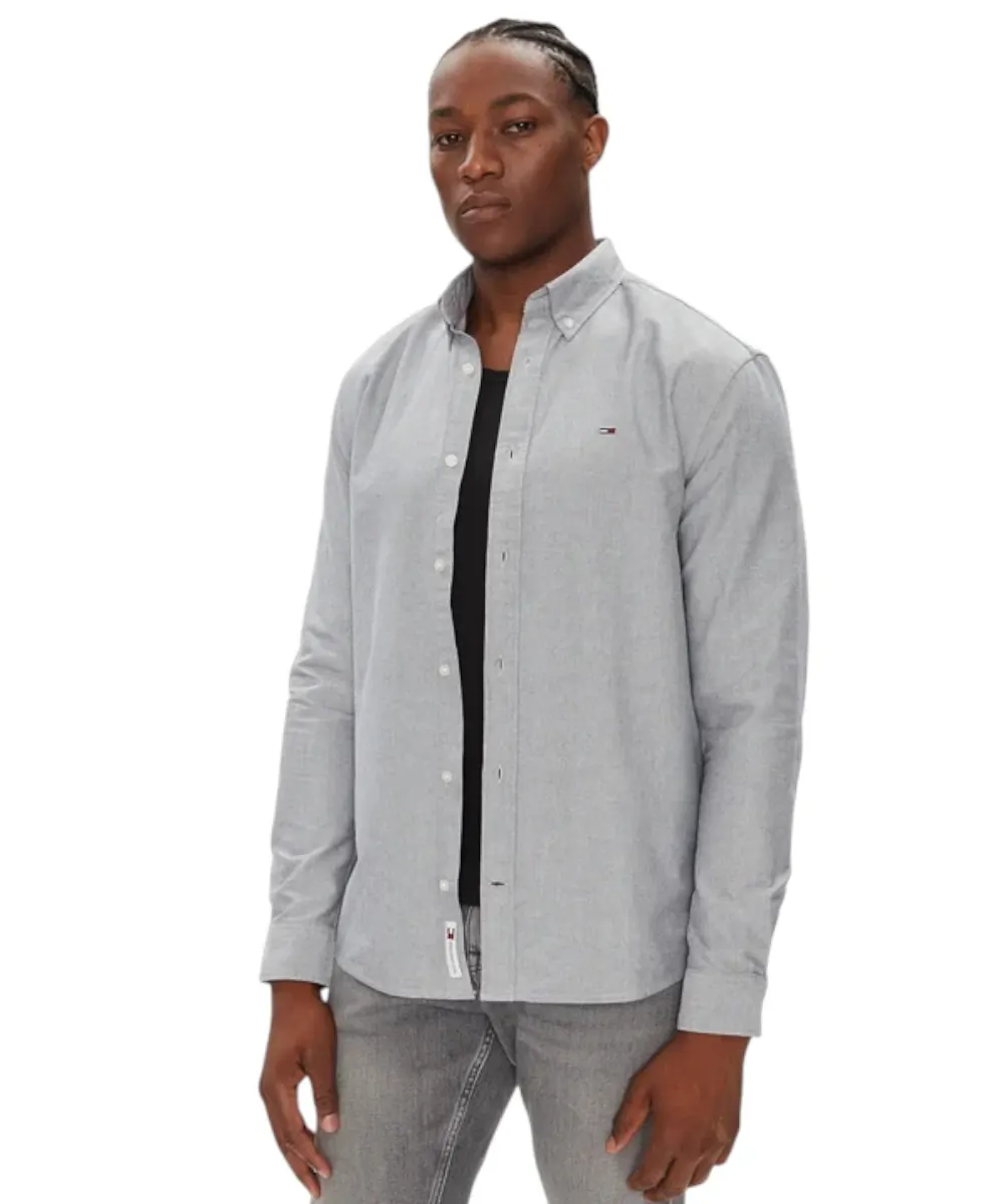 Tommy Hilfiger - Ανδρικό Πουκάμισο Oxford Shirt Regular Fit DM0DM21298-C1G Γκρι