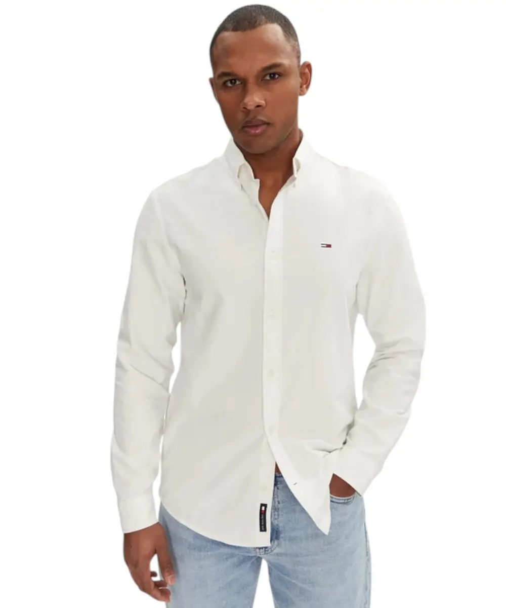 Tommy Hilfiger - Ανδρικό Πουκάμισο Oxford Shirt Regular Fit DM0DM21298-YBL Λευκό