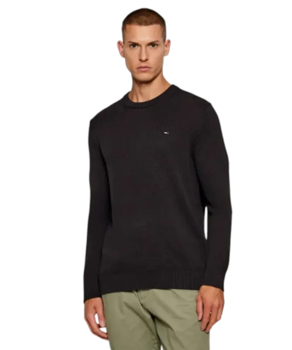 Tommy Hilfiger - Ανδρικό Πουλόβερ Slim Fit DM0DM21787-BDS Μαύρο