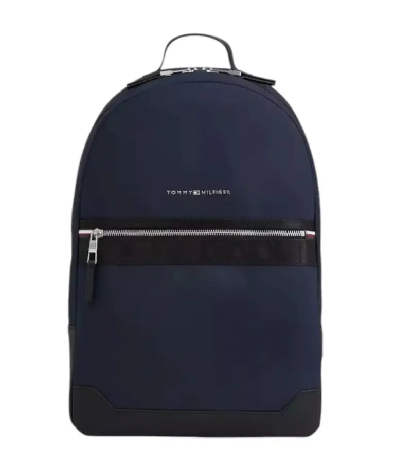 Tommy Hilfiger - Ανδρικό Σακίδιο Th Elevated Nylon Backpack AM0AM11573-DW6 Μπλε Σκούρο