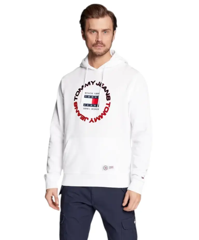 Tommy Hilfiger - Ανδρικό Φούτερ Regular Fit DM0DM15686-YBR Λευκό