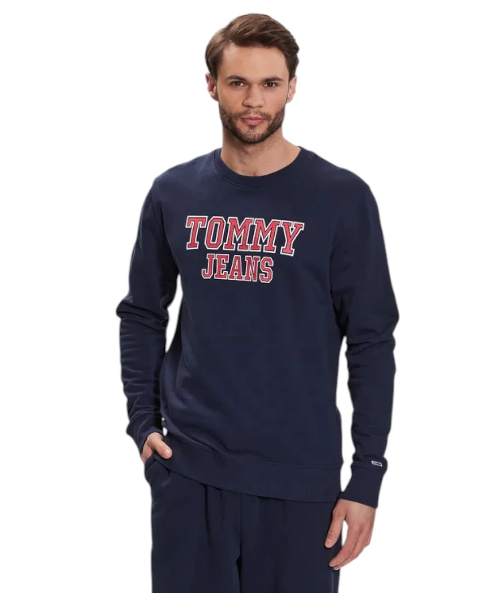 Tommy Hilfiger - Ανδρικό Φούτερ Regular Fit DM0DM16366-C87 Μπλε Σκούρο