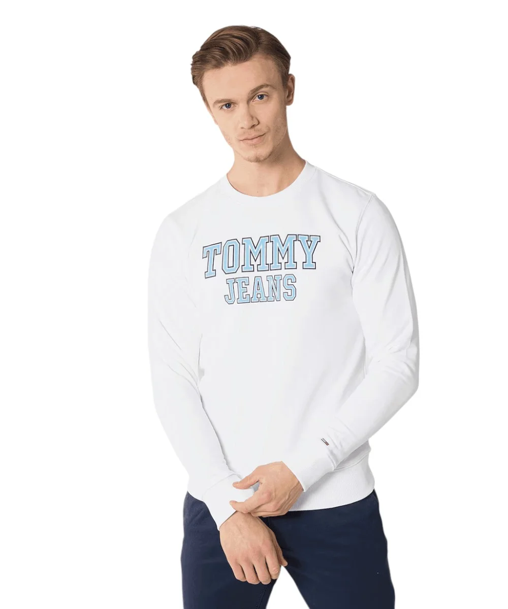 Tommy Hilfiger - Ανδρικό Φούτερ Regular Fit DM0DM16366-YBR Λευκό