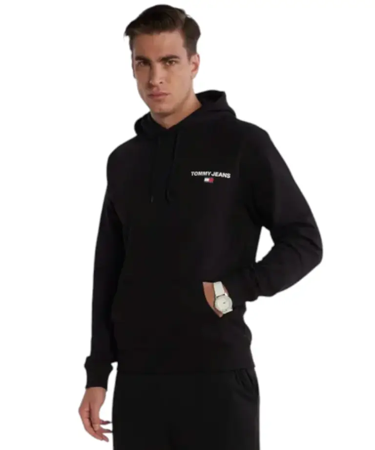 Tommy Hilfiger - Ανδρικό Φούτερ Tjm Reg Entry Graphic Hoodie DM0DM17781-BDS Μαύρο
