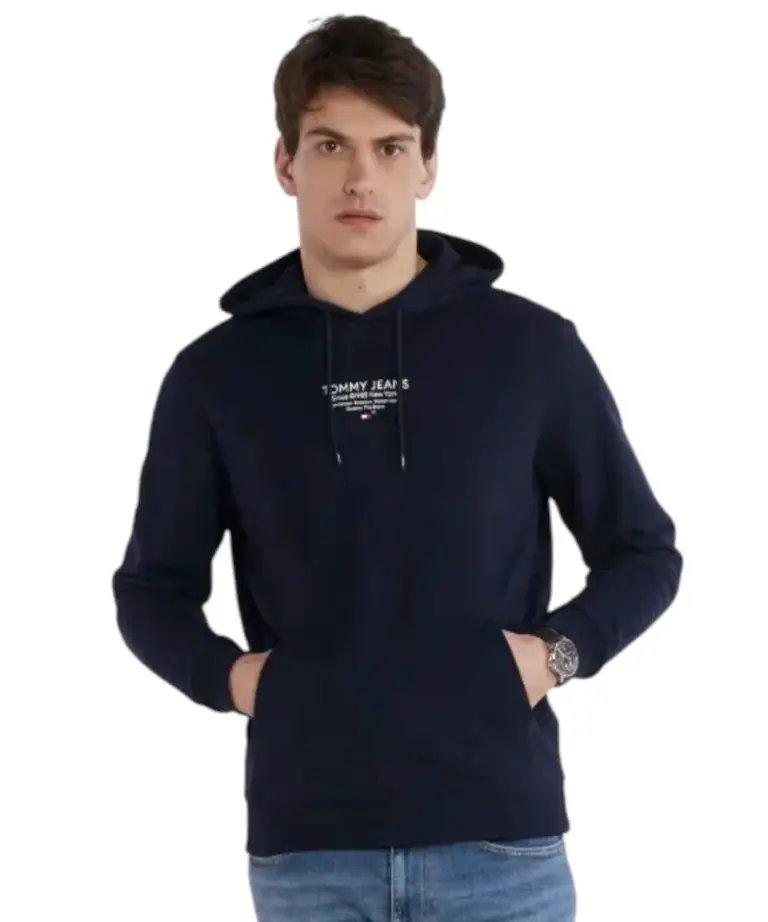 Tommy Hilfiger - Ανδρικό Φούτερ με Κουκούλα DM0DM18409-C1G Μπλε Σκούρο