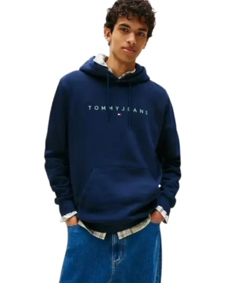 Tommy Hilfiger - Ανδρικό Φούτερ με Κουκούλα και Τσέπες DM0DM20746-0GY Μπλε Σκούρο