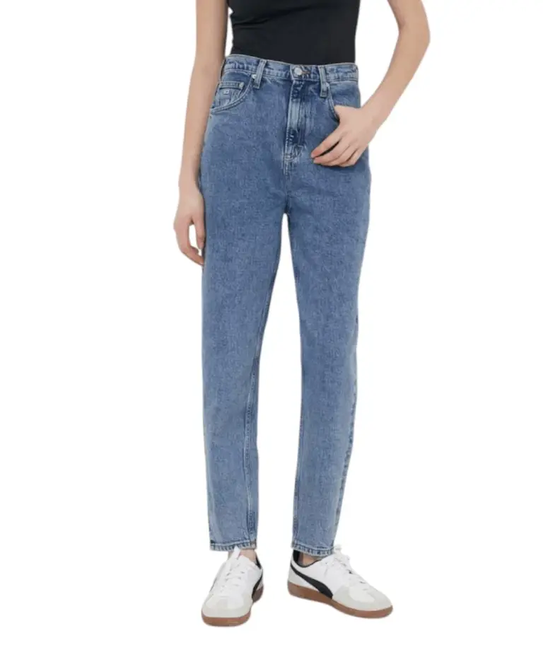 Tommy Hilfiger - Γυναικείο Παντελόνι Jean Tapered Mom Fit DW0DW17621-1A5 Μπλε