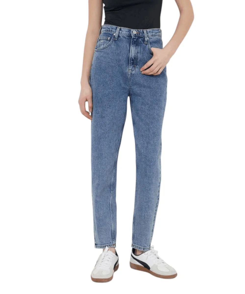Tommy Hilfiger - Γυναικείο Παντελόνι Jean Tapered Mom Fit DW0DW17621-1A5 Μπλε