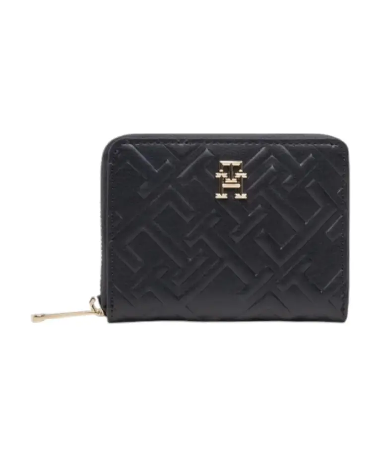 Tommy Hilfiger - Γυναικείο Πορτοφόλι Th Iconic Med Za Wallet AW0AW14342-DW6 Μπλε Σκούρο