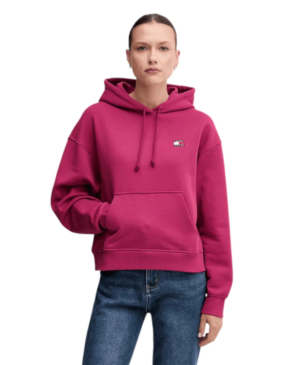 Tommy Hilfiger - Γυναικείο Φούτερ Badge Regular Fit DW0DW19414-XJP Φούξια