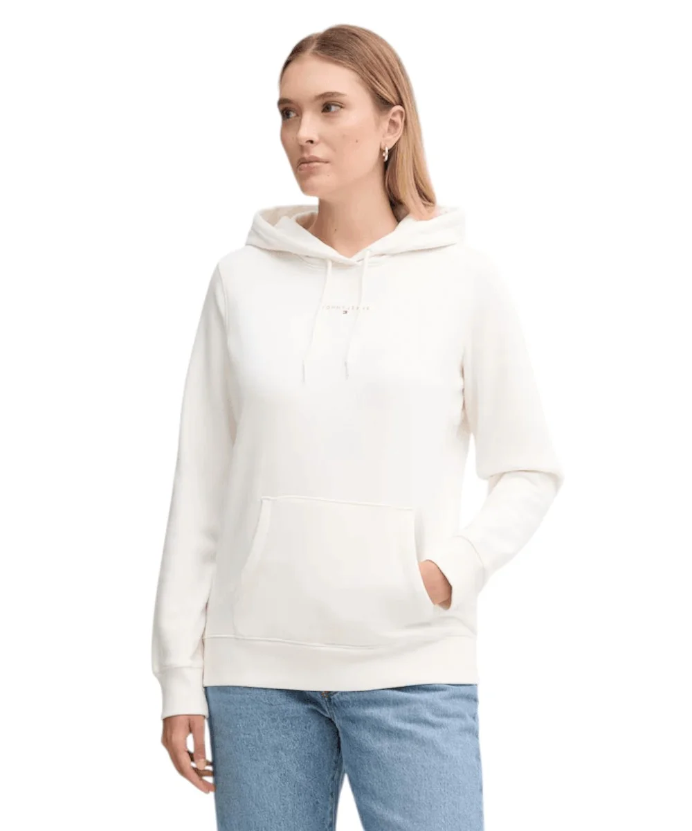 Tommy Hilfiger - Γυναικείο Φούτερ  Logo Fleece Hoodie DW0DW21963-YBH Εκρού