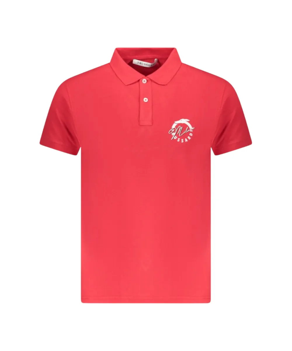 Trussardi Jeans - Ανδρικό T-Shirt Polo Beachwear TRU25MPL01-04RED Κόκκινο
