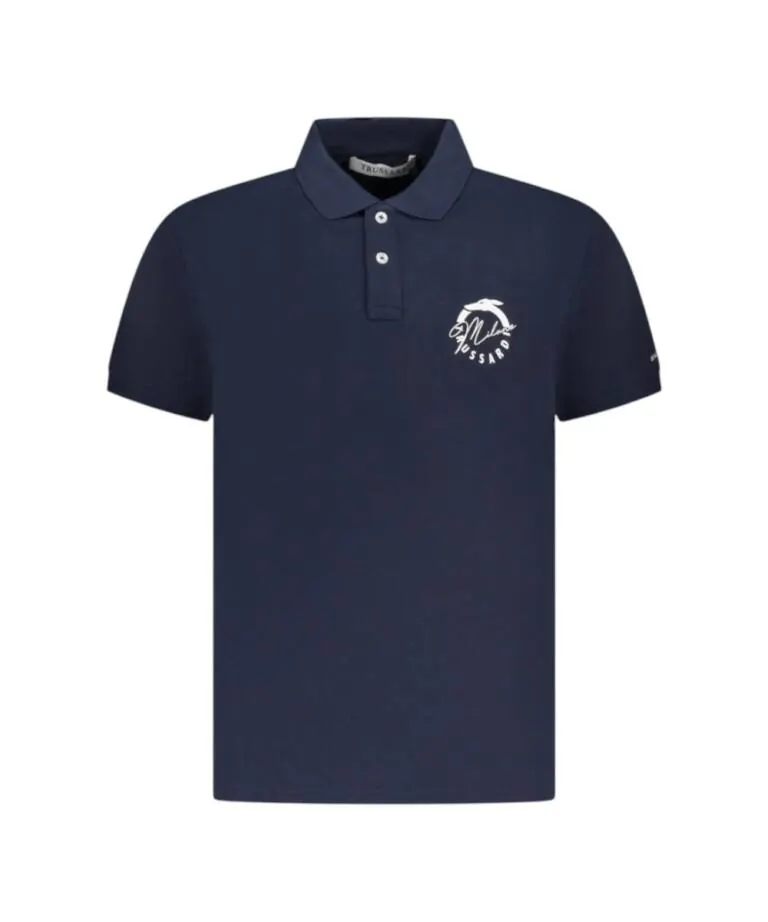 Trussardi Jeans - Ανδρικό T-Shirt Polo Beachwear TRU25MPL01-09NAVY Μπλε Ναυτικό