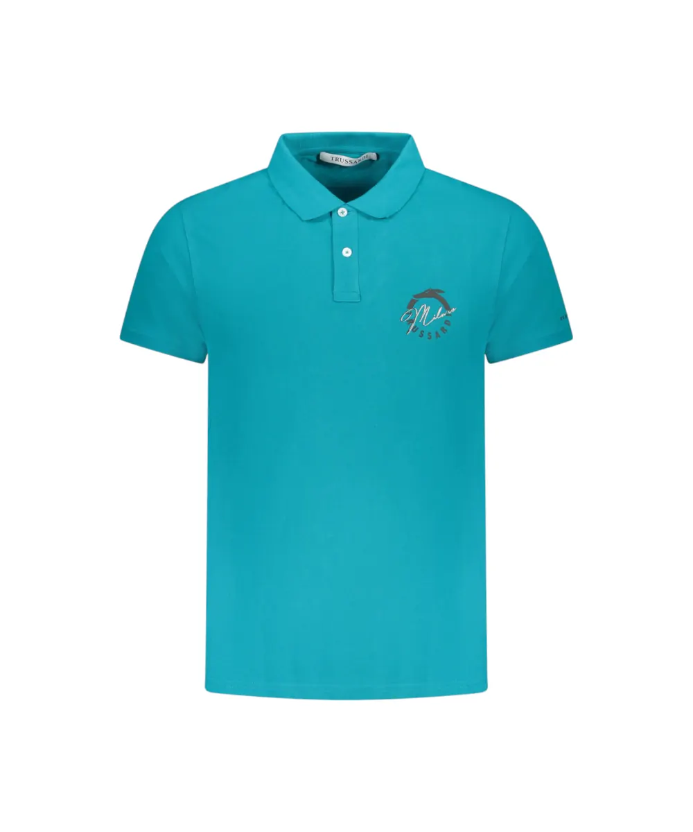 Trussardi Jeans - Ανδρικό T-Shirt Polo Beachwear TRU25MPL01-15LAPI Σιέλ