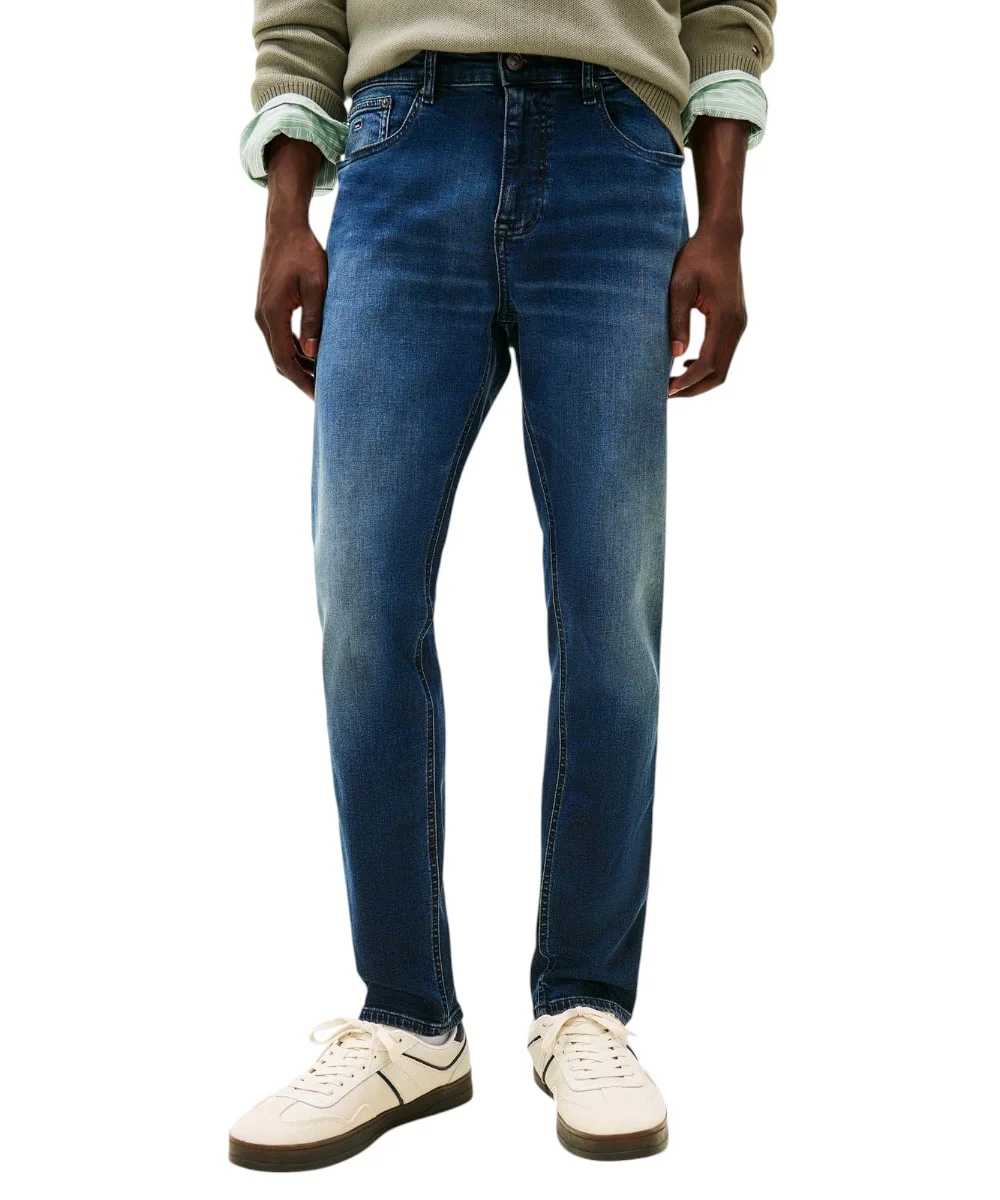 Tommy Hilfiger - Ανδρικό Παντελόνι Τζιν Austin Slim Tapered Fit DM0DM22247-1BK Μπλε Σκούρο