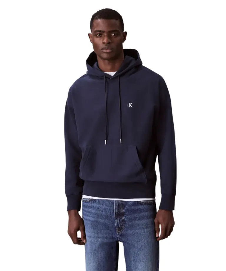 Calvin Klein - Ανδρικό Φούτερ με Κουκούλα Premium Terry Monogram LV04RC278G-CEF Μπλε