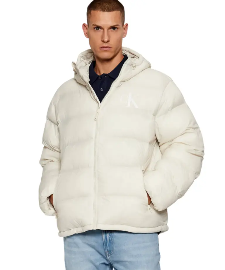 Calvin Klein - Ανδρικό Χειμωνιάτικο Μπουφάν Regular Fit LV04RD528G-67U Εκρού