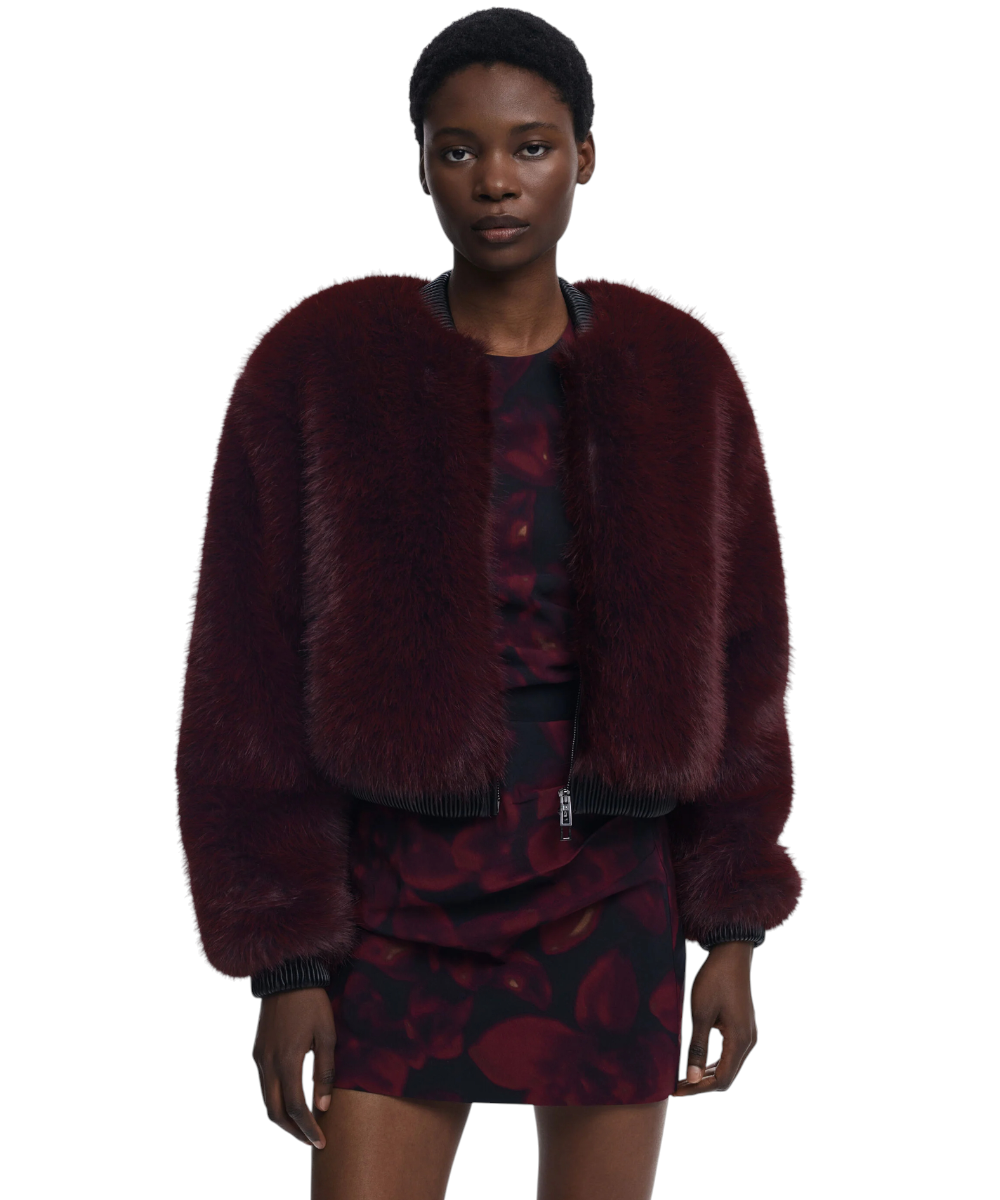 Desigual - Γυναικεία Γούνα Raspberry Relaxed Fit 25WWEW67-3006 Μπορντό