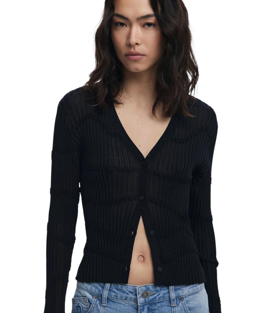 Desigual - Γυναικεία Ζακέτα Cardigan Slim Fit 25WWJF47-2000 Μαύρο