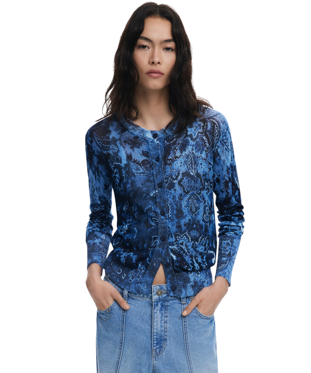 Desigual - Γυναικεία Ζακέτα Kassidy Regular Fit 25WWJF12-5016 Μπλε