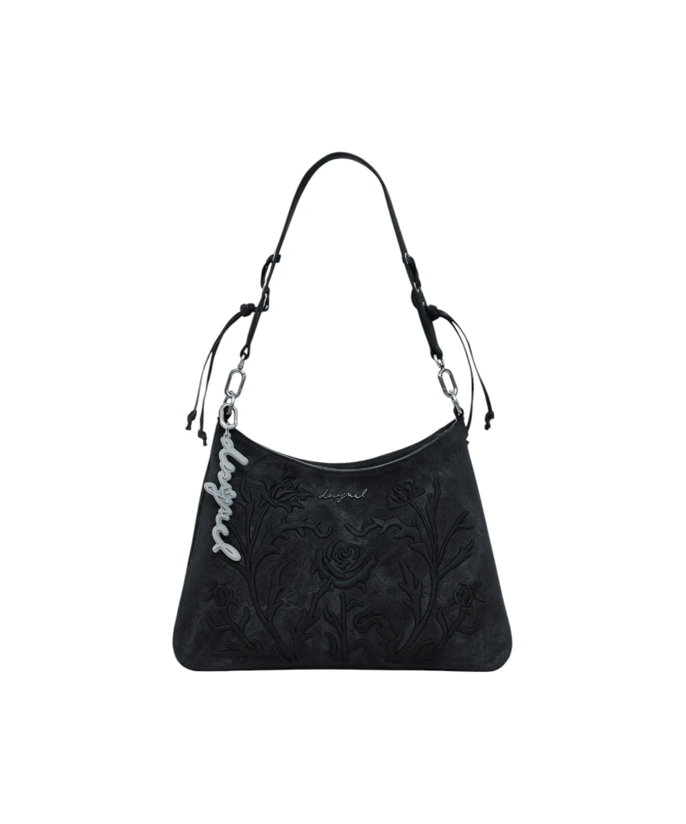 Desigual - Γυναικεία Τσάντα Ώμου Bag Romeo Floral Total 25WAXP40-2000 Μαύρο