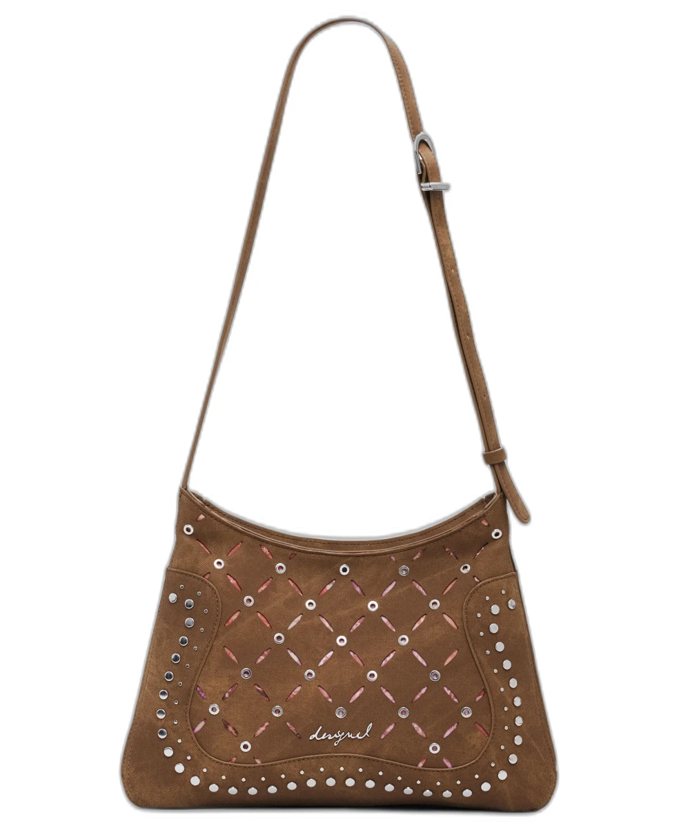 Desigual - Γυναικεία Τσάντα Ώμου Bag Yankee Manaos 25WAXPB4-6011 Καφέ