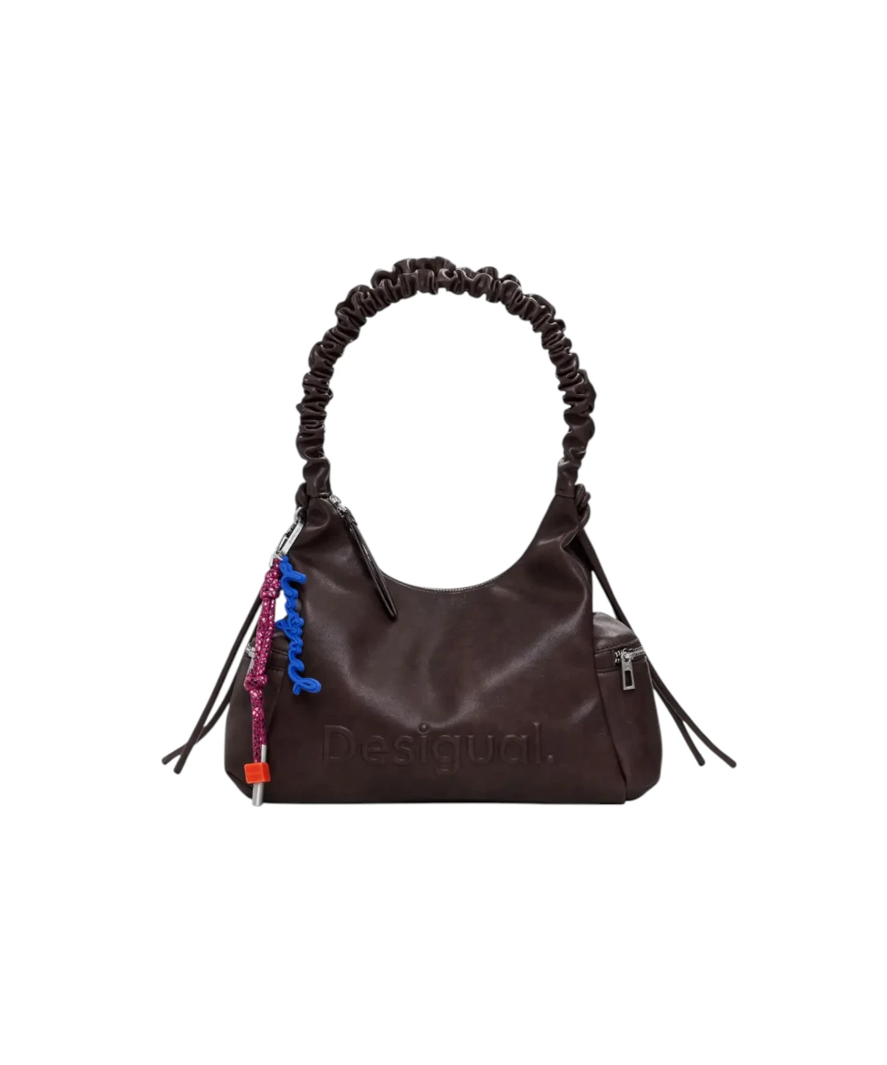 Desigual - Γυναικεία Τσάντα Ώμου Half Logo Montville 25WAXPAY-6009 Καφέ