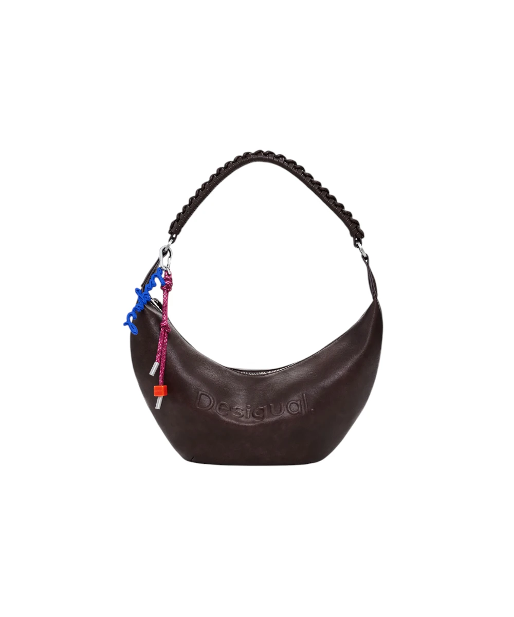 Desigual - Γυναικεία Τσάντα Ώμου Half Logo Zante 25WAXPAX-6009 Καφέ