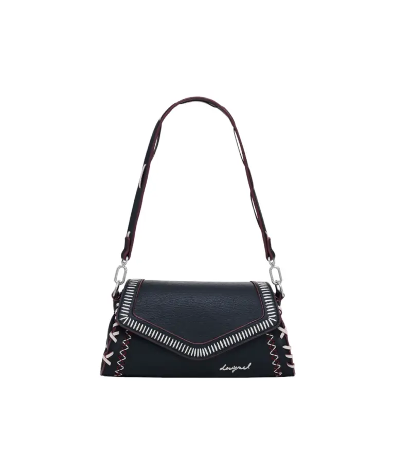 Desigual - Γυναικεία Τσάντα Ώμου Manhattan Pespuntes Ζ 25WAXPBE-2000 Μαύρο