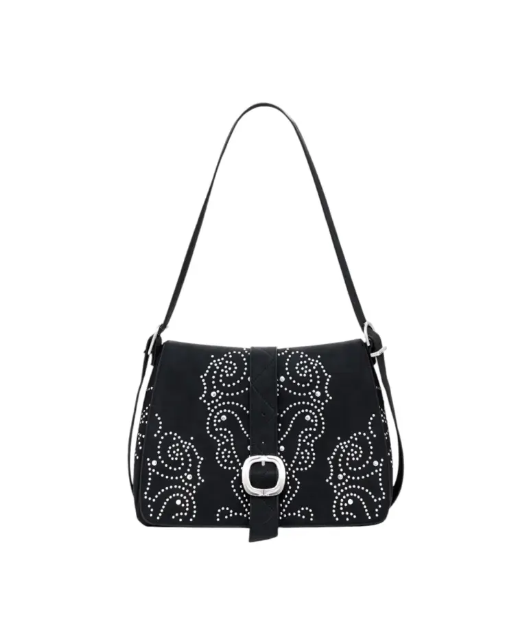 Desigual - Γυναικεία Τσάντα Ώμου Poker Face Posadas Mini 25WAXPBH-2000 Μαύρο