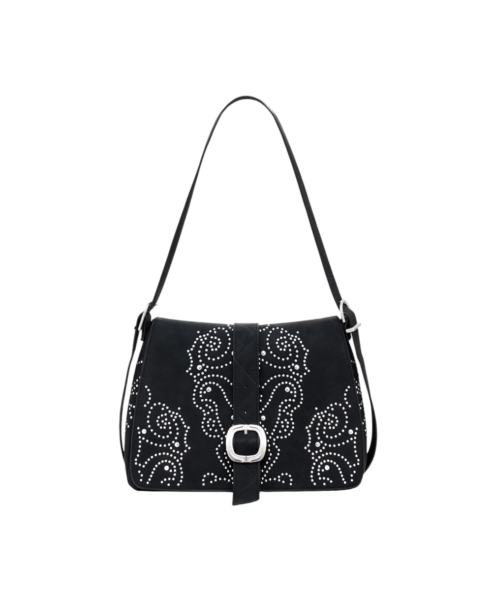 Desigual - Γυναικεία Τσάντα Ώμου Poker Face Posadas Mini 25WAXPBH-2000 Μαύρο