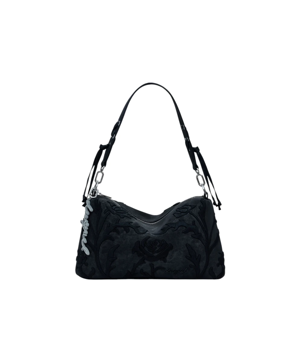 Desigual - Γυναικεία Τσάντα Ώμου Romeo Floral 25WAXP41-2000 Μαύρο