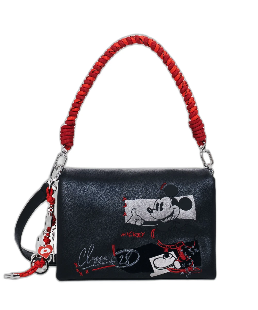 Desigual - Γυναικεία Τσάντα Χιαστί Μαύρη Dortmund Mickey Rock 25WAXP19-2000 Μαύρο