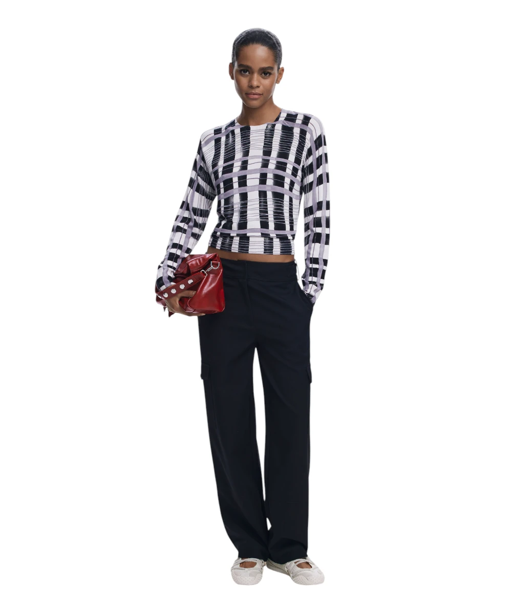 Desigual - Γυναικείο Παντελόνι Cargo Sagun Regular Fit 25WWPW08-2000 Μαύρο