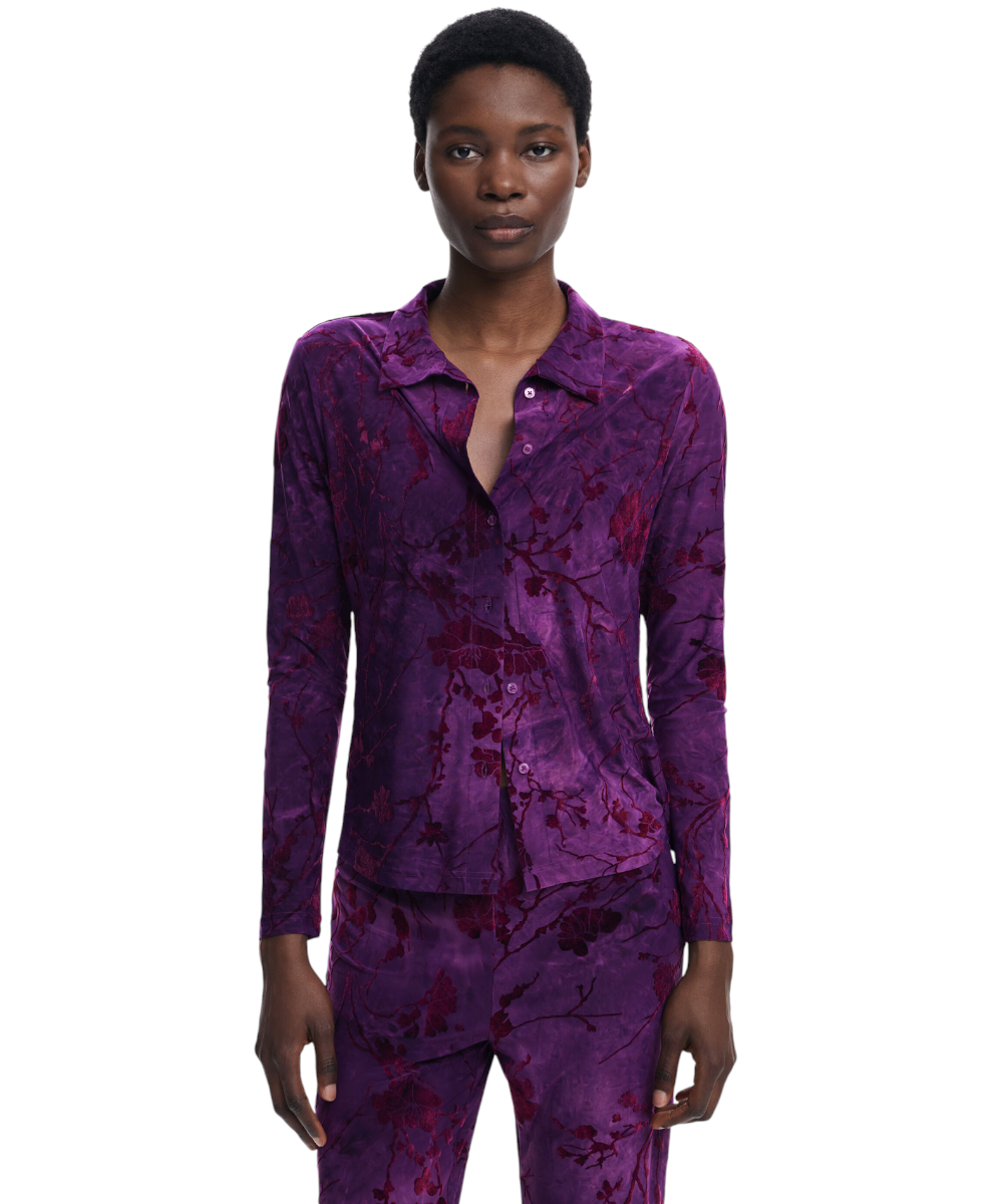 Desigual - Γυναικείο Πουκάμισο Ts Alina Regular Fit 25WWTK29-3028 Μωβ