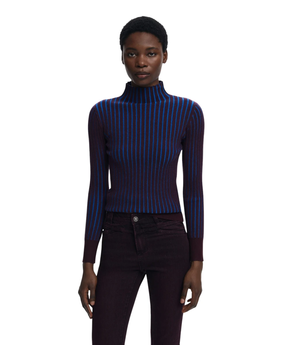 Desigual - Γυναικείο Πουλόβερ Barrow Slim Fit 25WWJF18-5019 Μπλε