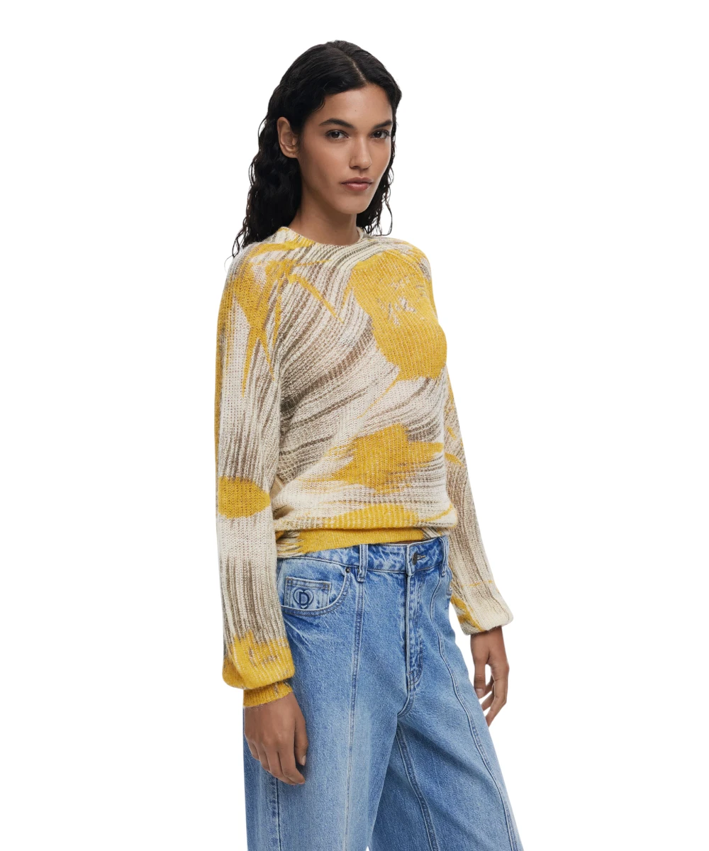 Desigual - Γυναικείο Πουλόβερ Hyder Regular Fit 25WWJF31-8018 Κίτρινο